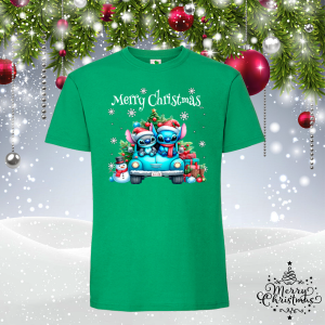 Забавна зелена коледна тениска-  Стич