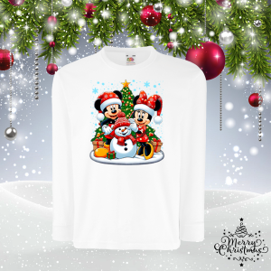 Детска коледна блуза - Мики и Мини Маус