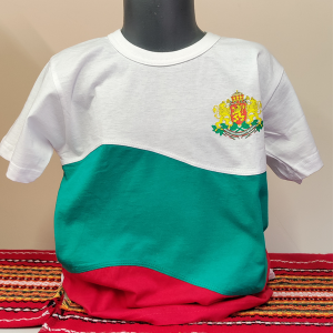 Тениска България - бяло,зелено, червено