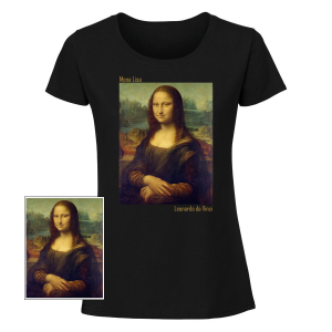Дамска  черна тениска - Мона Лиза