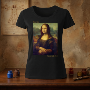 Дамска  черна тениска - Мона Лиза