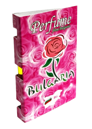 Фиолка с есенция Българска роза в картичка