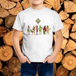 Детска тениска със забавни народни мотиви.