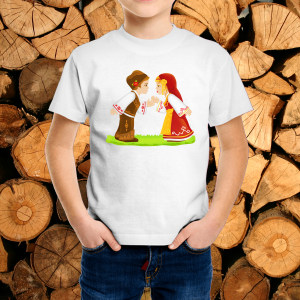 Детска тениска със забавни народни мотиви.