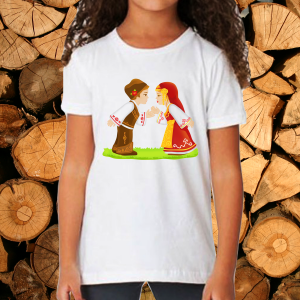 Детска тениска със забавни народни мотиви.