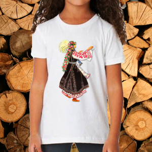 Детска тениска с народни мотиви.