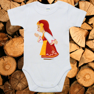 Бебешко боди  с народни мотиви.