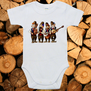 Бебешко боди  с народни мотиви.