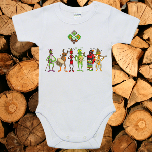 Бебешко боди  с народни мотиви.