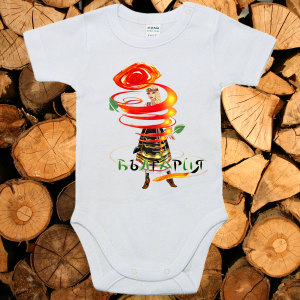 Бебешко боди  с народни мотиви.