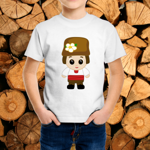 Детска тениска с народни мотиви.