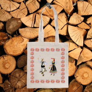 Чанта органичен памук - Рисувана роза