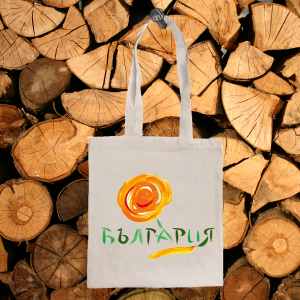 Торбичка от органичен памук с щампа.