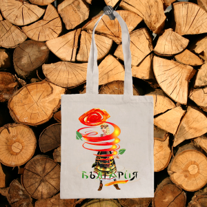 Торбичка от органичен памук с щампа.