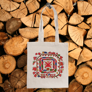 Торбичка от органичен памук с щампа.