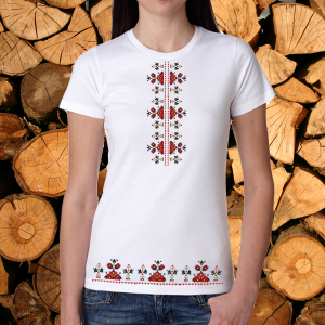 Дамска тениска с мотиви на шевици - вариант 2