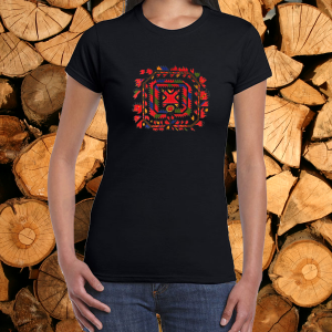 Дамска тениска с народни мотиви на шевици