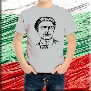 Детска бяла патриотична тениска- Левски