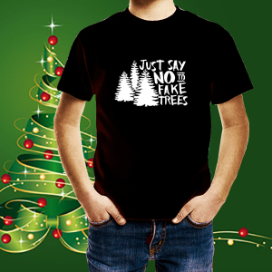 Детска коледна тениска Елхи