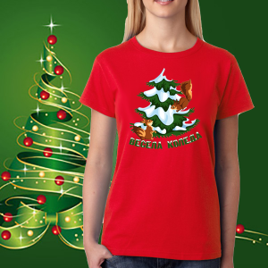 Дамска коледна тениска