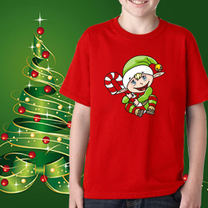 Детска коледна тениска Елф