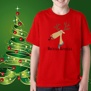 Детска коледна тениска Елен
