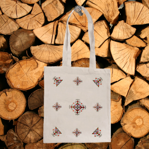 Торбичка от органичен памук с щампа.