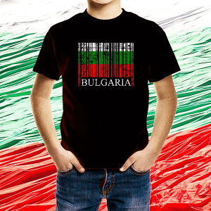 Детска черна тениска- Bulgaria