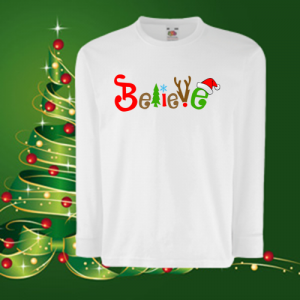 Детска коледна блуза-Believe