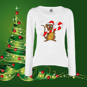 Дамска коледна блуза-Мишле