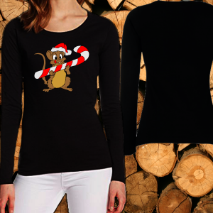 Дамска коледна блуза-Мишле