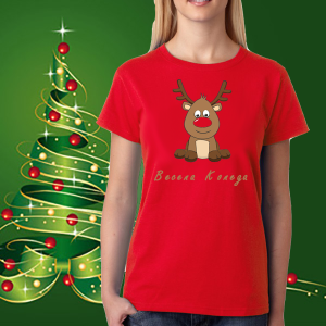 Дамска коледна тениска