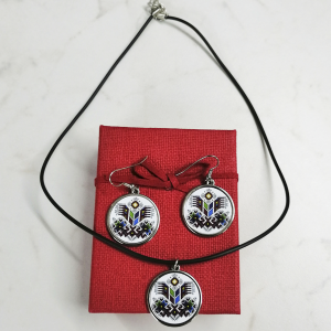 Комплект обеци и колие - Дървото на живота