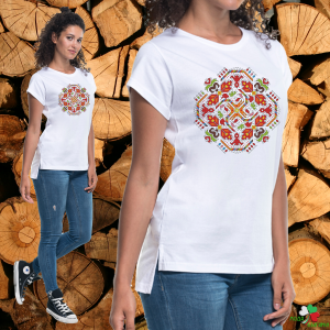 Удължена тениска / туника- Слънце