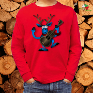 Детска коледна блуза-  Китарист