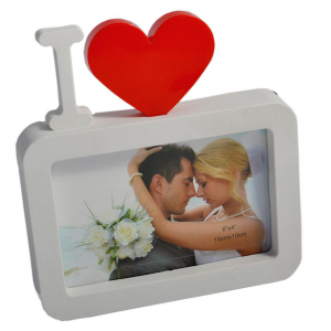 Рамка за снимка бяла - I Love You