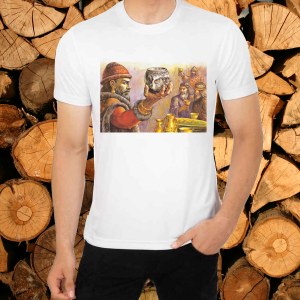 Тениска мъжка бяла - Хан Крум 